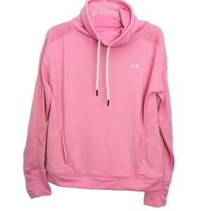 Under Armour PINK‎ Top Size SP COWL NECK Mesh Long Sleeve Loose Coupe Barbiecore
